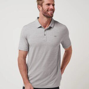 NWT Travis Mathew HEATER golf polo shirt LIGHT GREY microchip travismathew NEW